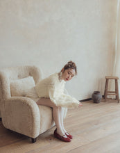 Load image into Gallery viewer, Furry Crop Puff Sleeve Knitted Sweater
