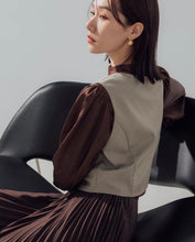Load image into Gallery viewer, Turtle Collar Satin Glossy Princess Puffy Sleeved Tie-Up Cuff Blouse