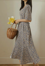 Load image into Gallery viewer, Square Collar Floral Mermaid Long Dress