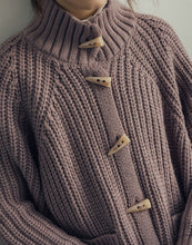 Load image into Gallery viewer, Ox Horn Button Stand-up Collar Thick Knitted Jacket