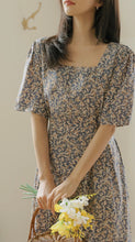 Load image into Gallery viewer, Square Collar Floral Mermaid Long Dress