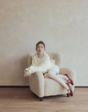 Load image into Gallery viewer, Furry Crop Puff Sleeve Knitted Sweater