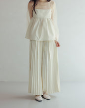 Load image into Gallery viewer, Simple Temperament Back Elastic Belt Pleated Long Skirt
