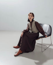 Load image into Gallery viewer, Turtle Collar Satin Glossy Princess Puffy Sleeved Tie-Up Cuff Blouse