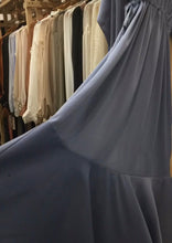 Load image into Gallery viewer, Tie-waist Mermaid Maxi Dress With Smocked-Cuff Ruffle Sleeves