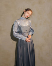 Load image into Gallery viewer, Temperamental Wide Waist Pleated Satin Long Skirt