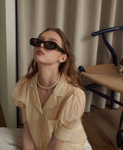 Load image into Gallery viewer, French Style Elegant Jacket Collar Top