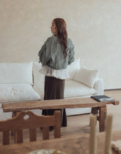 Load image into Gallery viewer, Furry Crop Puff Sleeve Knitted Sweater