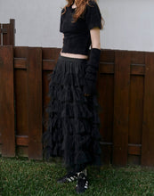 Load image into Gallery viewer, Multi-Layered Puffy Lace Maxi Skirt