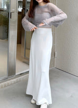 Load image into Gallery viewer, Slim Waistless Satin Mermaid Long Skirt
