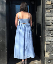 Load image into Gallery viewer, Blue A-line Pleated Chiffon Dress