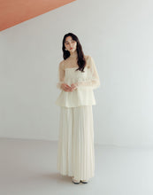 Load image into Gallery viewer, Simple Temperament Back Elastic Belt Pleated Long Skirt
