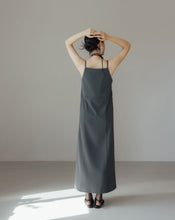 Load image into Gallery viewer, "Slightly Cut Shoulder Flat Collar Thin Shoulder Strap Long Dress