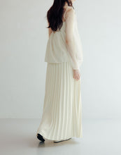 Load image into Gallery viewer, Simple Temperament Back Elastic Belt Pleated Long Skirt