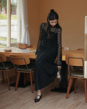Load image into Gallery viewer, THIN SHOULDER STRAP LACE LONG DRESS