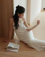 Load image into Gallery viewer, THIN SHOULDER STRAP LACE LONG DRESS