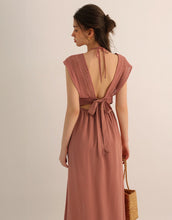 Load image into Gallery viewer, Lace Deep V-neck Neck Strap Dress
