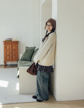 Load image into Gallery viewer, Ox Horn Button Stand-up Collar Thick Knitted Jacket