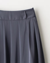 Load image into Gallery viewer, Temperamental Wide Waist Pleated Satin Long Skirt