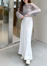 Load image into Gallery viewer, Slim Waistless Satin Mermaid Long Skirt