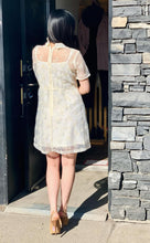 Load image into Gallery viewer, French Style Shirt Collar Sheer Lace Short Dress