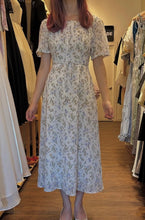 Load image into Gallery viewer, French Style Floral Retro Iris Slim Dress