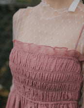 Load image into Gallery viewer, Simple Checkered Texture Thin Shoulder Strap Dress