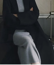 Load image into Gallery viewer, Loose Longline Wrap Coat With Wide Sleeves