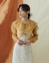 Load image into Gallery viewer, Large Collar Transparent Skin Outer Cover Top