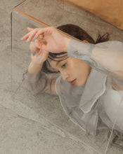 Load image into Gallery viewer, Large Collar Transparent Skin Outer Cover Top