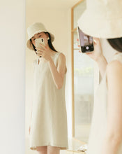 Load image into Gallery viewer, Cotton Linen Square Neck Vest Dress
