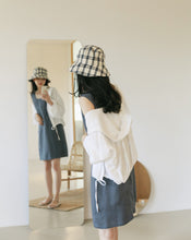 Load image into Gallery viewer, Cotton Linen Square Neck Vest Dress