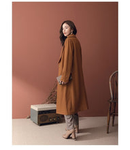 Load image into Gallery viewer, Thick Tie Long Coat Jacket