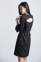 Load image into Gallery viewer, 3/4 Sleeve Halter Dress