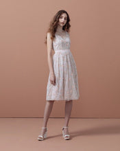 Load image into Gallery viewer, Spring Flower Embroidery Petal Long Dress