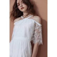 Load image into Gallery viewer, Off-The-Shoulder Layered Lace Formal Long Wedding Dress