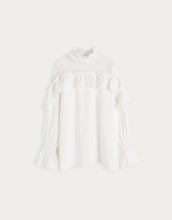 Load image into Gallery viewer, Retro Sweet Translucent Lotus Leaf Collar Top