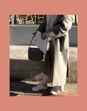 Load image into Gallery viewer, Simple Tie woollen coat