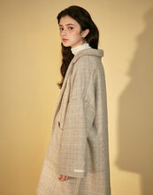 Load image into Gallery viewer, Minimalist Check Loose Wool Coat