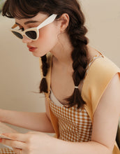 Load image into Gallery viewer, Simple V-neck Checked Jumpsuit with Spaghetti Straps