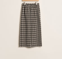 Load image into Gallery viewer, Checked Midi Skirt With Woolen Back Elastic Band