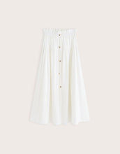 Load image into Gallery viewer, Lotus Leaf Waist Design Buttoned Long Skirt