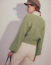 Load image into Gallery viewer, Lazy Comfortable Breasted Knitted Jacket With Puffed Sleeves