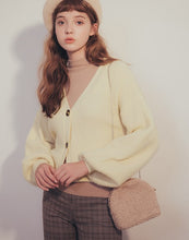 Load image into Gallery viewer, Lazy Comfortable Breasted Knitted Jacket With Puffed Sleeves