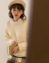 Load image into Gallery viewer, Butter Cream Multicolor Plush Soft Knitted Sweater