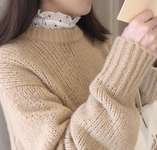 Load image into Gallery viewer, Butter Cream Multicolor Plush Soft Knitted Sweater