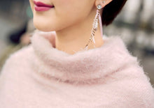 Load image into Gallery viewer, Winter Mohair High Neck Wide Sleeve Sweater