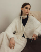 Load image into Gallery viewer, Furry Brushed Button Knitted Sweater Jacket
