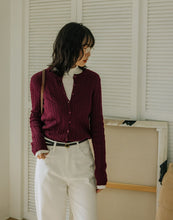 Load image into Gallery viewer, Simple Hemp Knitted Cardigan
