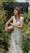 Load image into Gallery viewer, V-Neck Waist Band A-Line Dress
